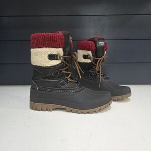 Storm by Cougar Snow Boot Duck Boot Lace Up Knit Collar Size 10